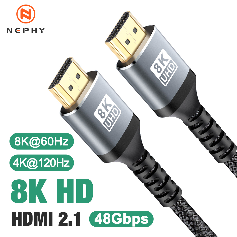 Hdmi 2.1 Cable 8K 60Hz 48Gbps Earc - 8K HDMI 2.1 Cable 48Gbps 8K@60Hz