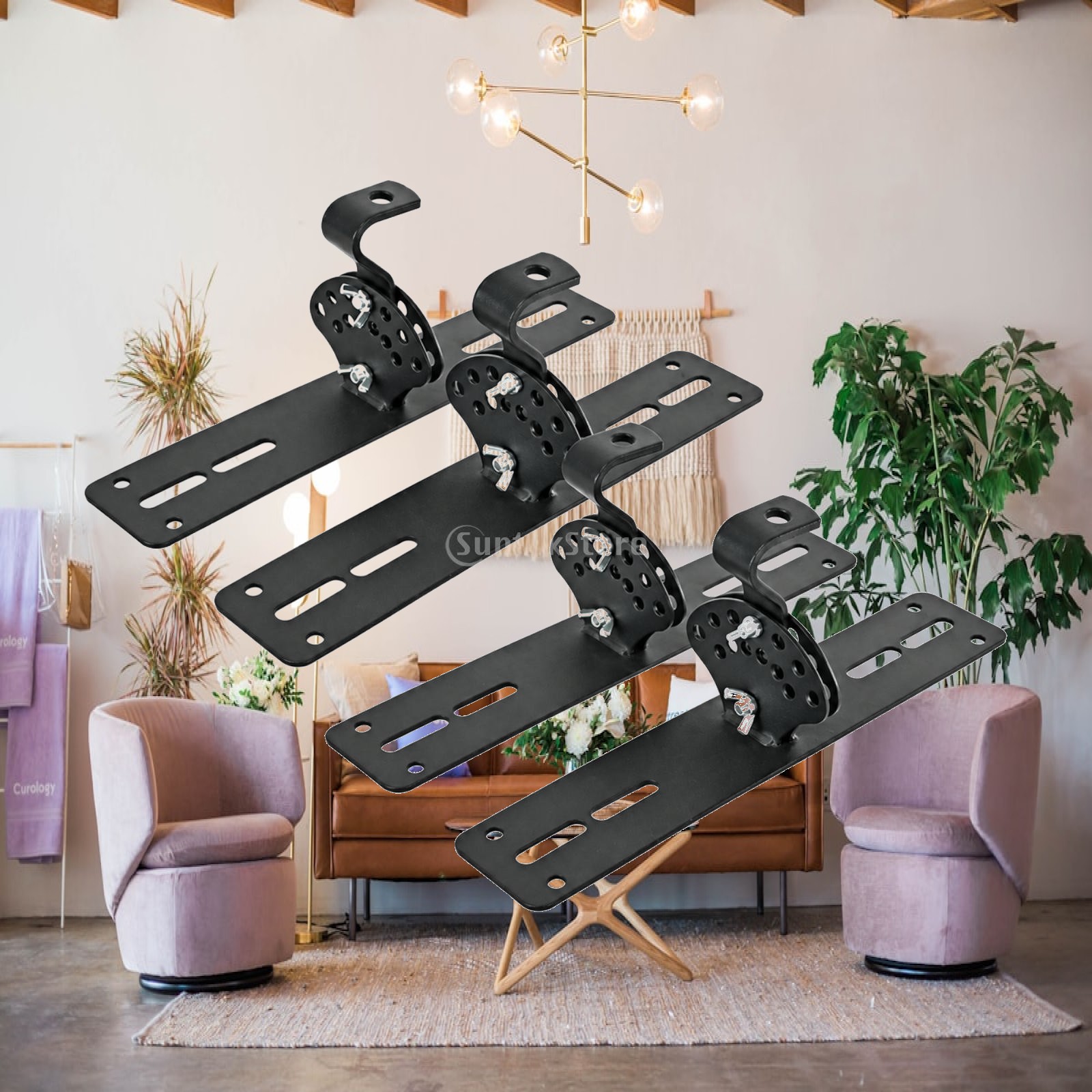 Speaker Wall Ceiling Mount Bracket - Adjustable Metal Speaker Wall Mounting Bracket
