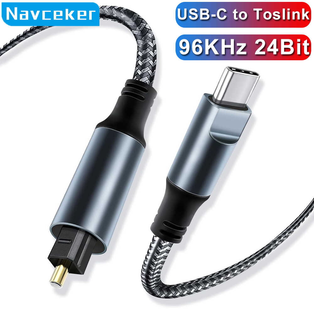 Optical Audio Cable Toslink Gold Plated - USB Type C to Optical SPDIF