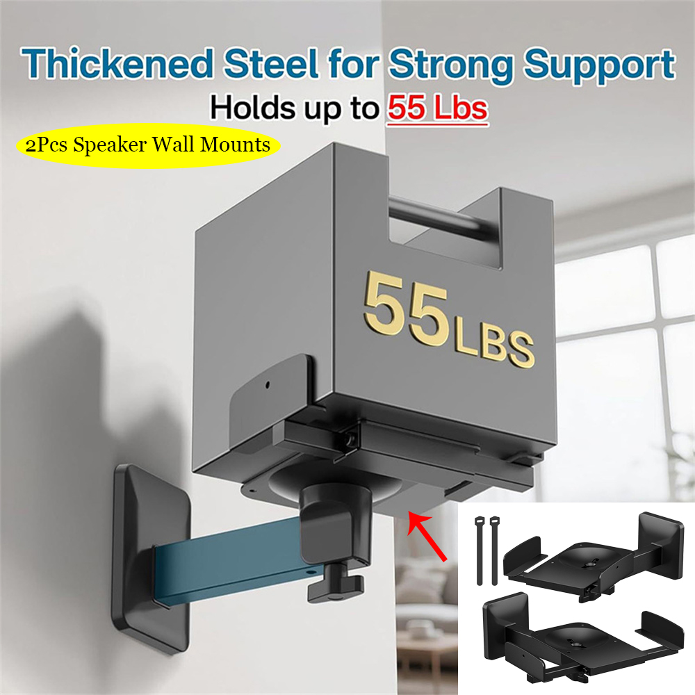 Speaker Wall Ceiling Mount Bracket - Double Clamp Speaker Wall Mount Surround