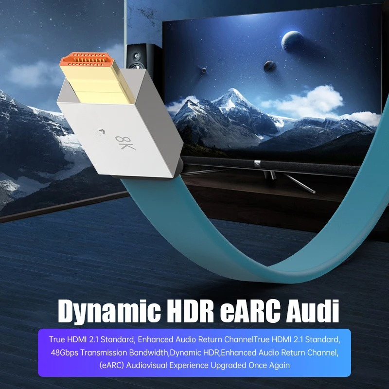 HDMI 2.1 Cable 48Gbps 8K@60Hz  - огляд і ціна Hdmi 2.1 Cable 8K 60Hz 48Gbps Earc