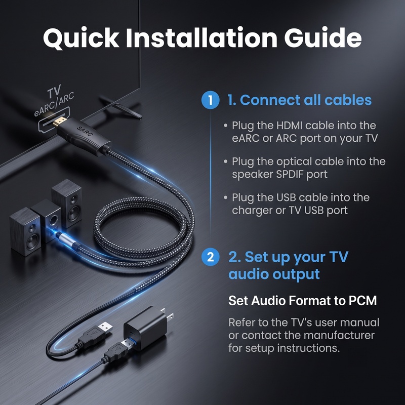 HDMI EARC ARC to Optical SPDIF - огляд і ціна Dolby Atmos Soundbar Hdmi Earc