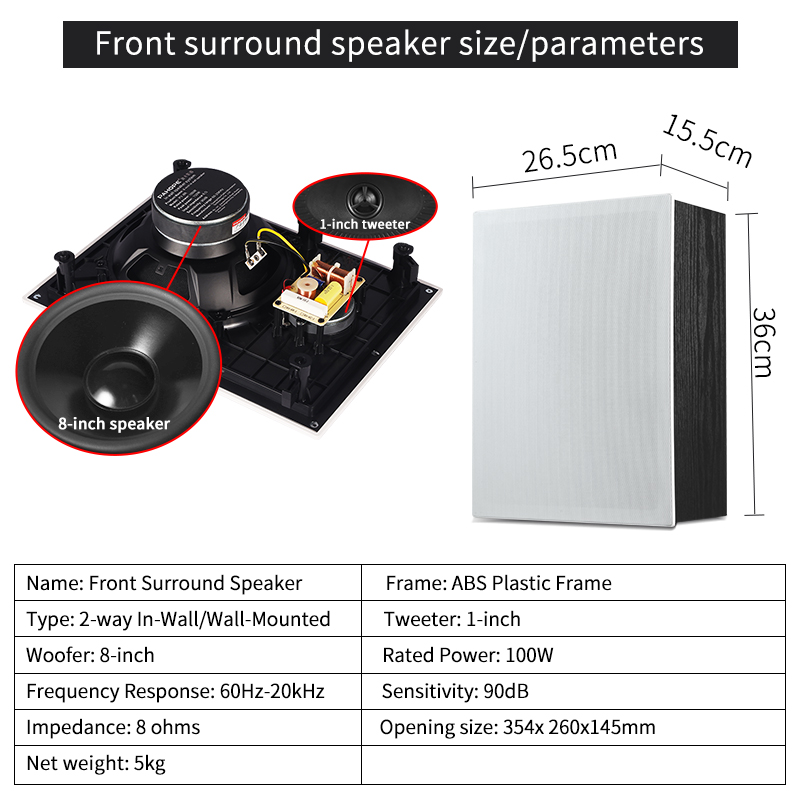 7.1 In-wall Wall-mounted Home  - огляд і ціна Home Theater System 7.1 Surround Sound