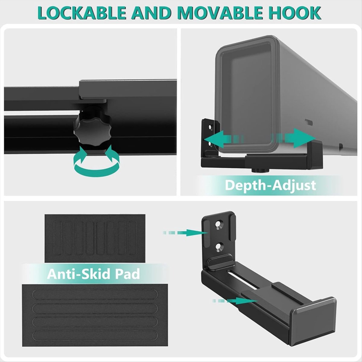 AT42 2PCS Universal Soundbar W - огляд і ціна Soundbar Wall Mount Bracket Universal