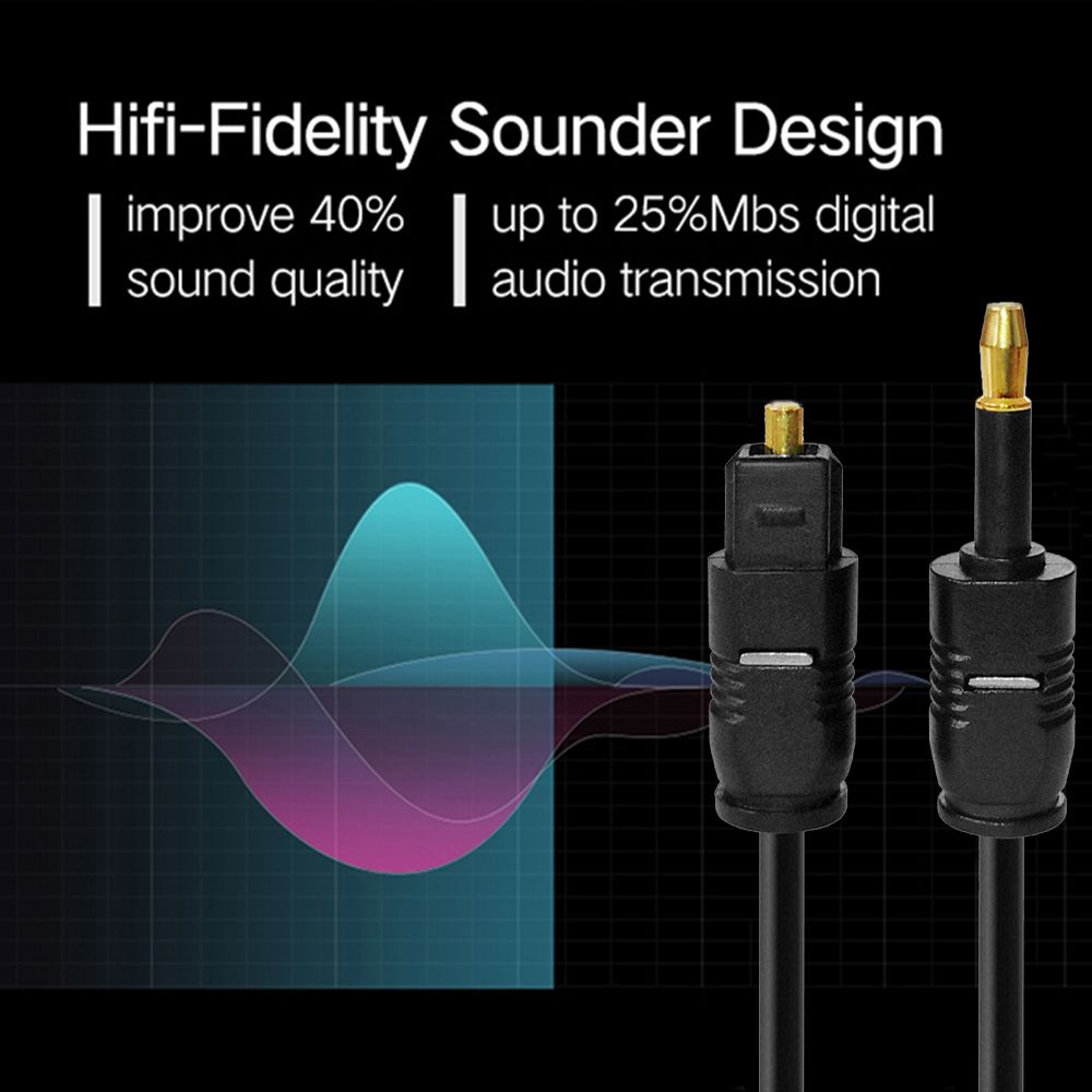 3.5mm Plug to Toslink Audio Ca - огляд і ціна Optical Audio Cable Toslink Gold Plated
