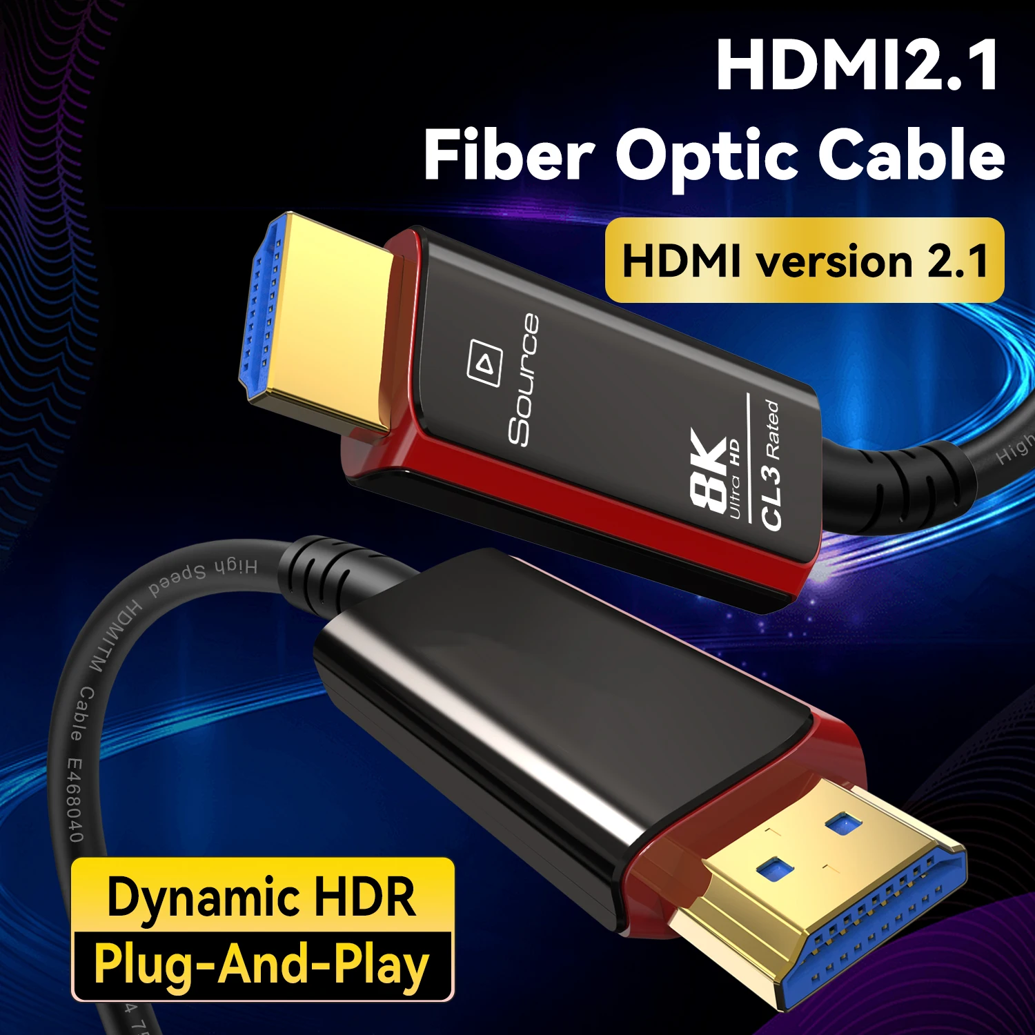 8K@60Hz 4K@120Hz HDMI 2.1 Fibe - огляд і ціна Hdmi 2.1 Cable 8K 60Hz 48Gbps Earc