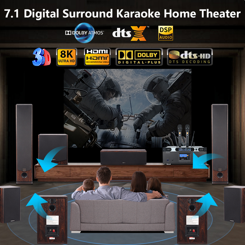 7.1 Tower Home Theater System  - огляд і ціна Home Theater System 7.1 Surround Sound