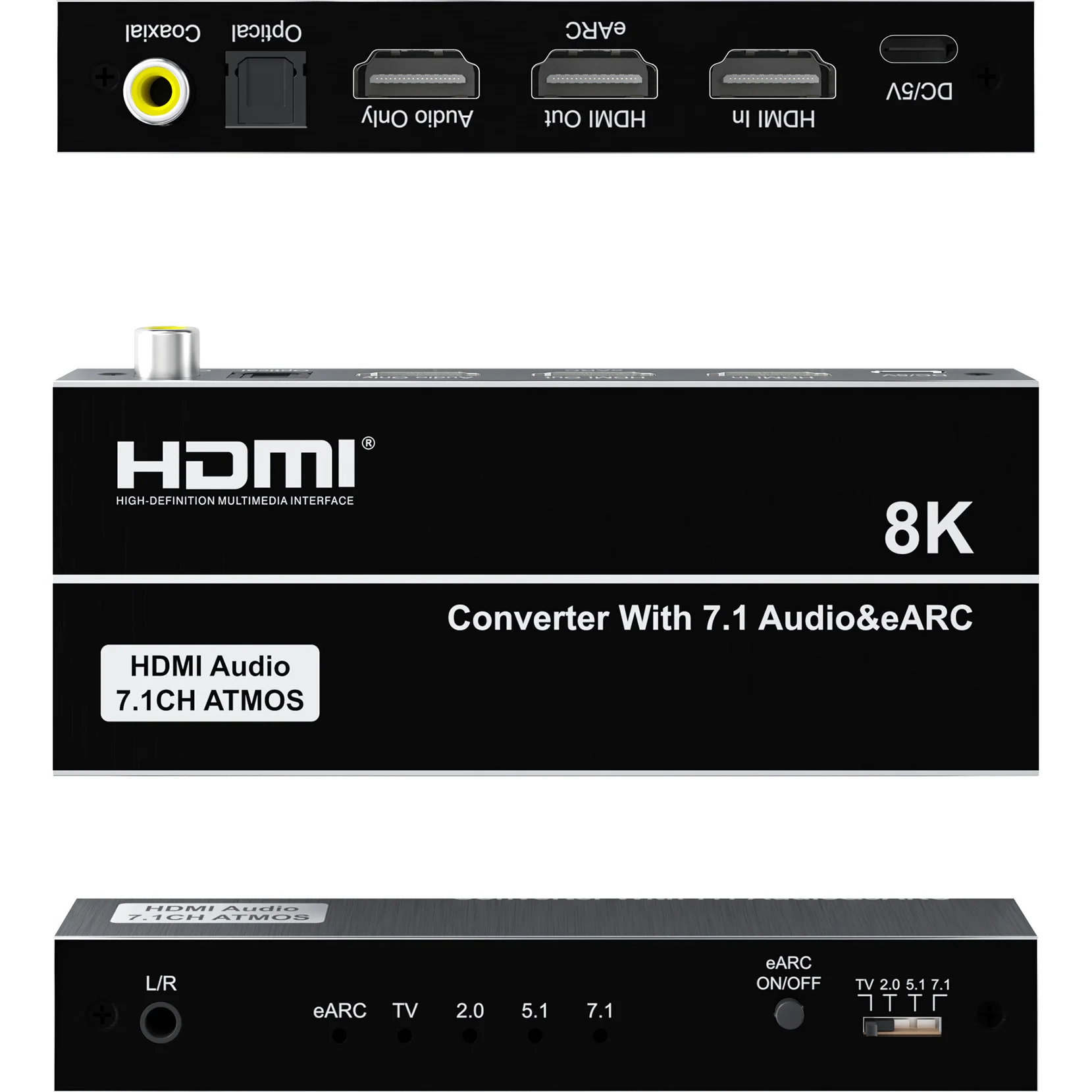 8K HDMI Audio Extractor 4K@120 - огляд і ціна Dolby Atmos Soundbar Hdmi Earc