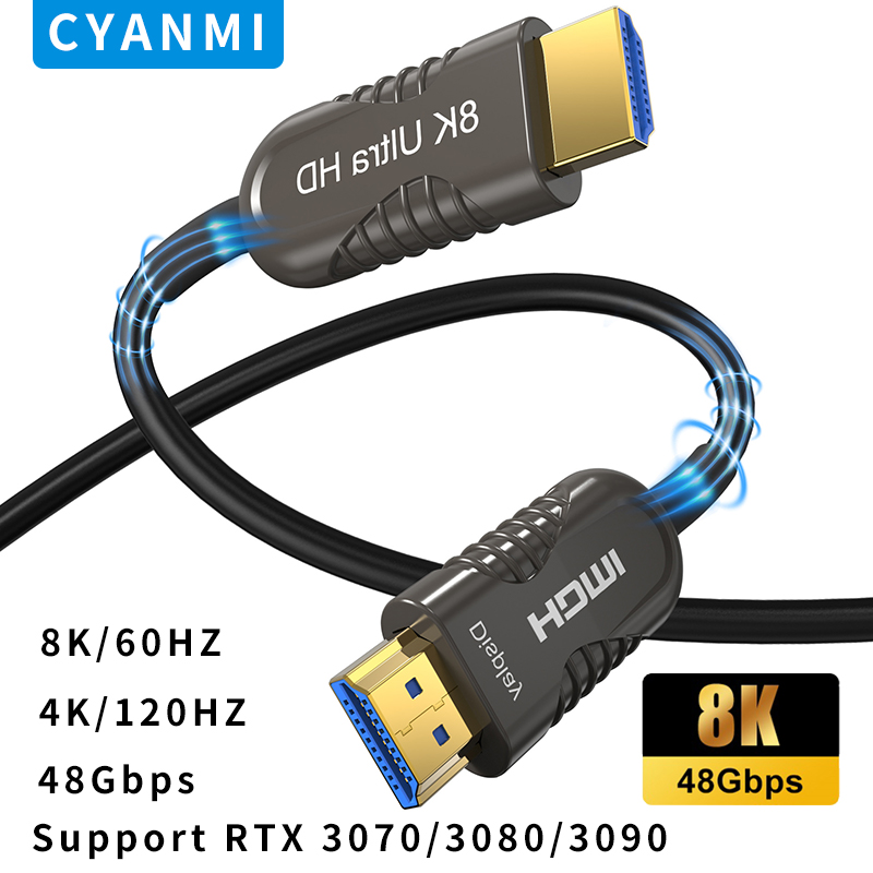 8K HDMI 2.1 Cable Optical Fibe - огляд і ціна Hdmi 2.1 Cable 8K 60Hz 48Gbps Earc