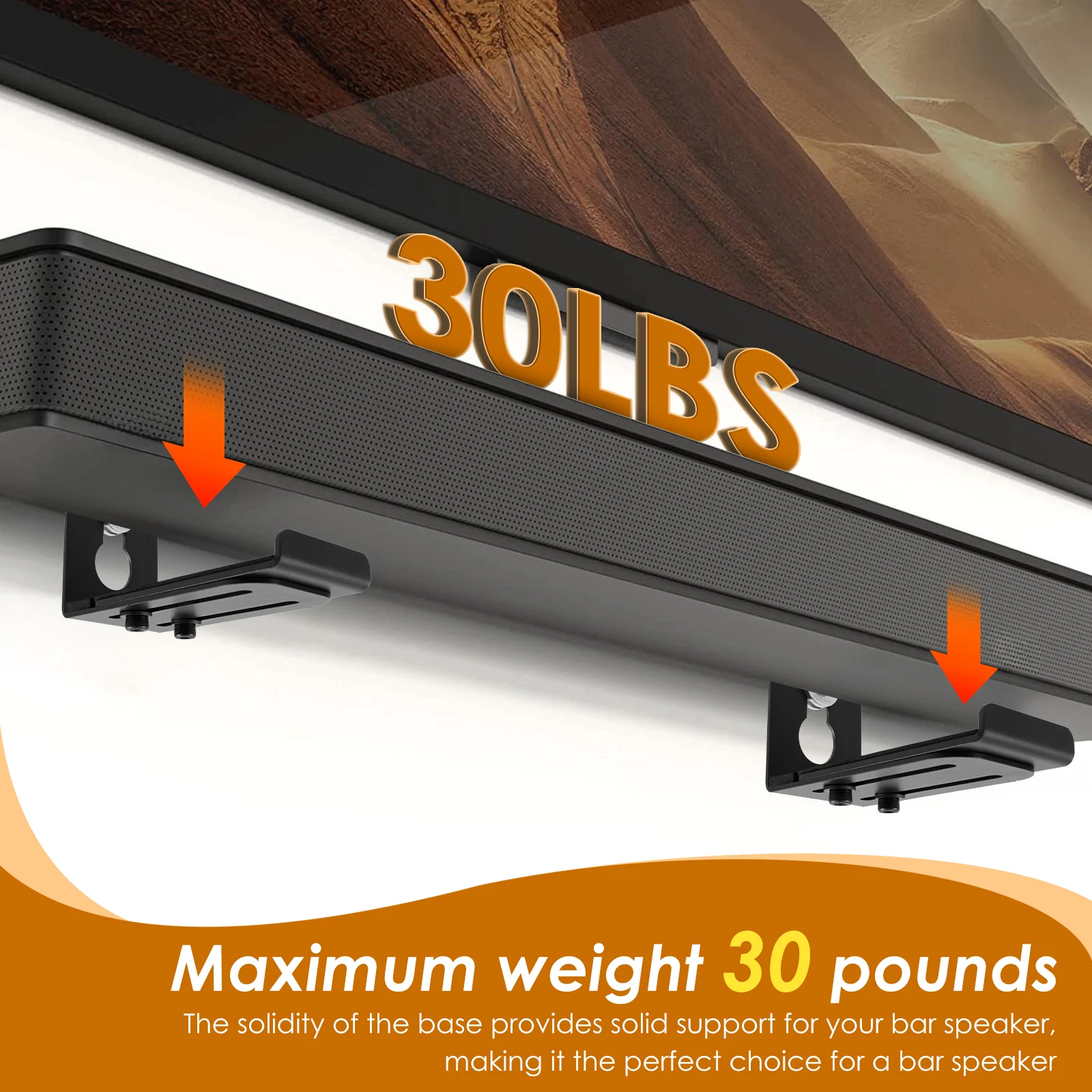 Sound Bar Mount Wall Bracket E - огляд і ціна Soundbar Wall Mount Bracket Universal