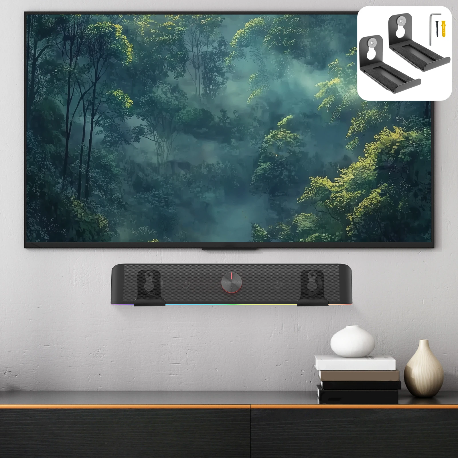 Sound Bar Mount Wall Bracket E - огляд і ціна Soundbar Wall Mount Bracket Universal
