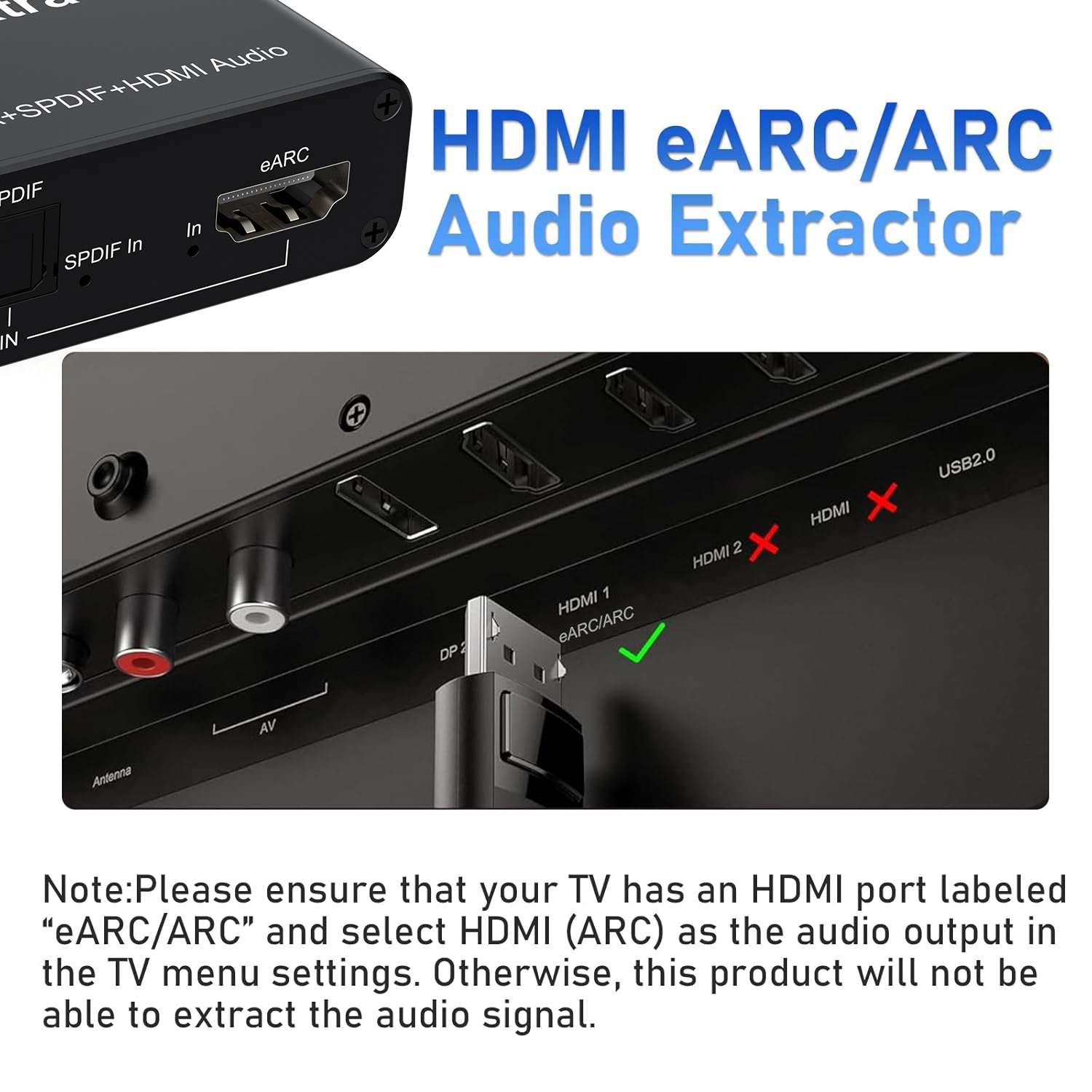 eARC/ARC Audio Extractor HDMI  - огляд і ціна Dolby Atmos Soundbar Hdmi Earc