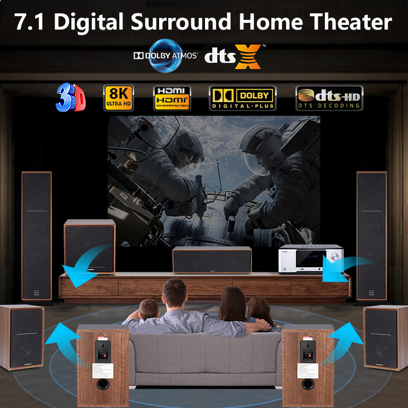 7.1 Tower Home Theater System  - огляд і ціна Home Theater System 7.1 Surround Sound