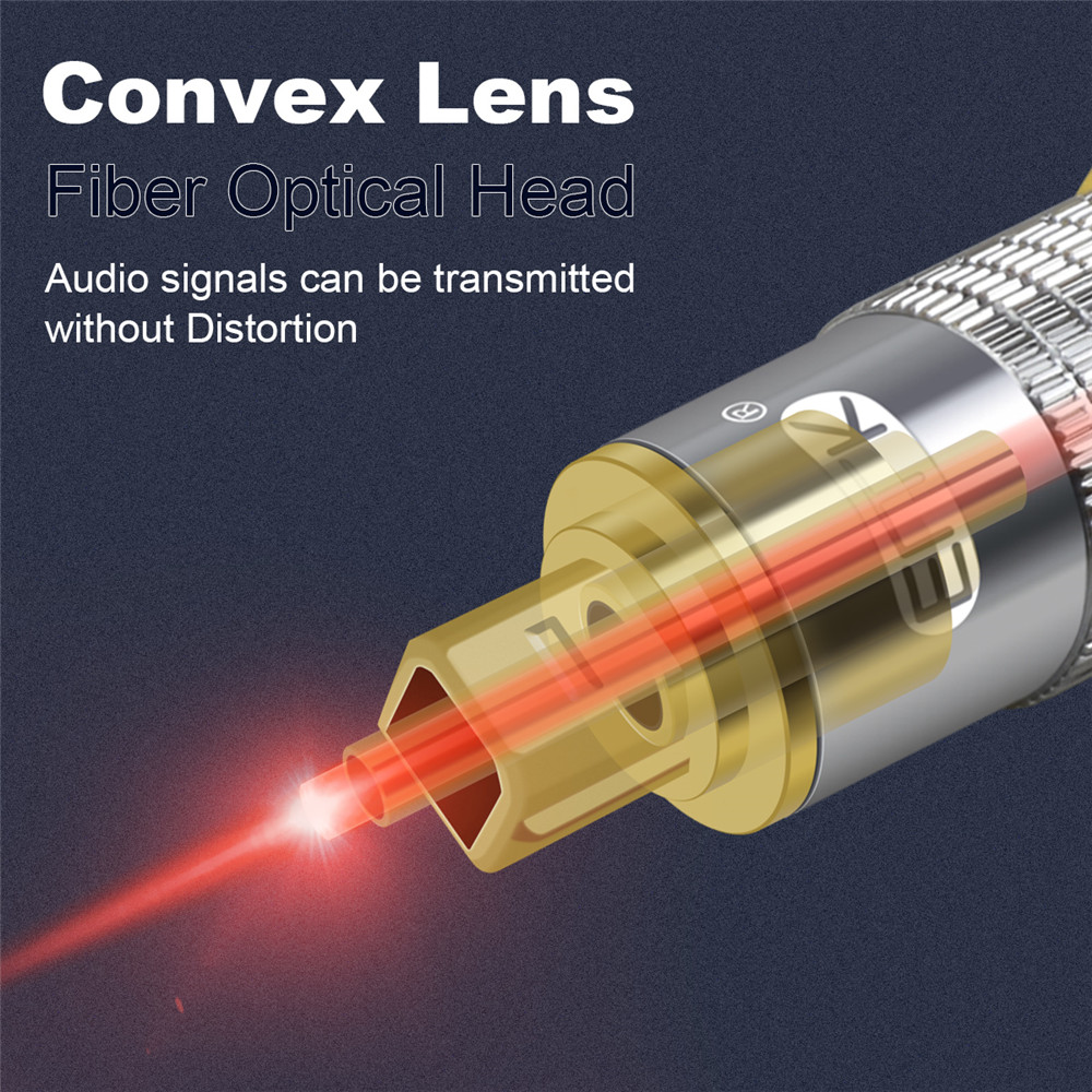 EMK Top Grade OD8.0mm Spdif Op - огляд і ціна Optical Audio Cable Toslink Gold Plated