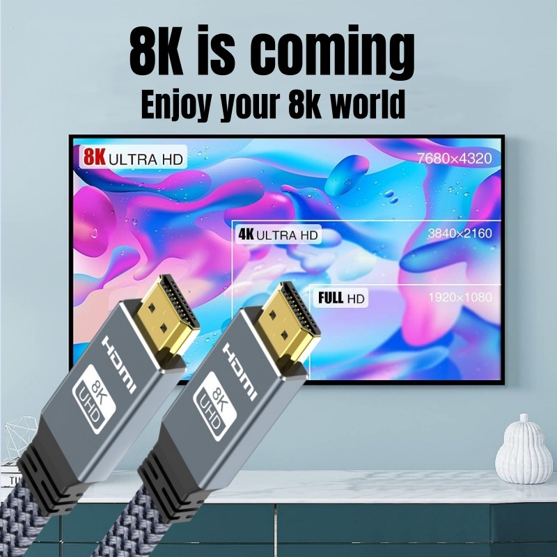 MIZIQIER HDMI 2.1 Cable Falt H - огляд і ціна Hdmi 2.1 Cable 8K 60Hz 48Gbps Earc