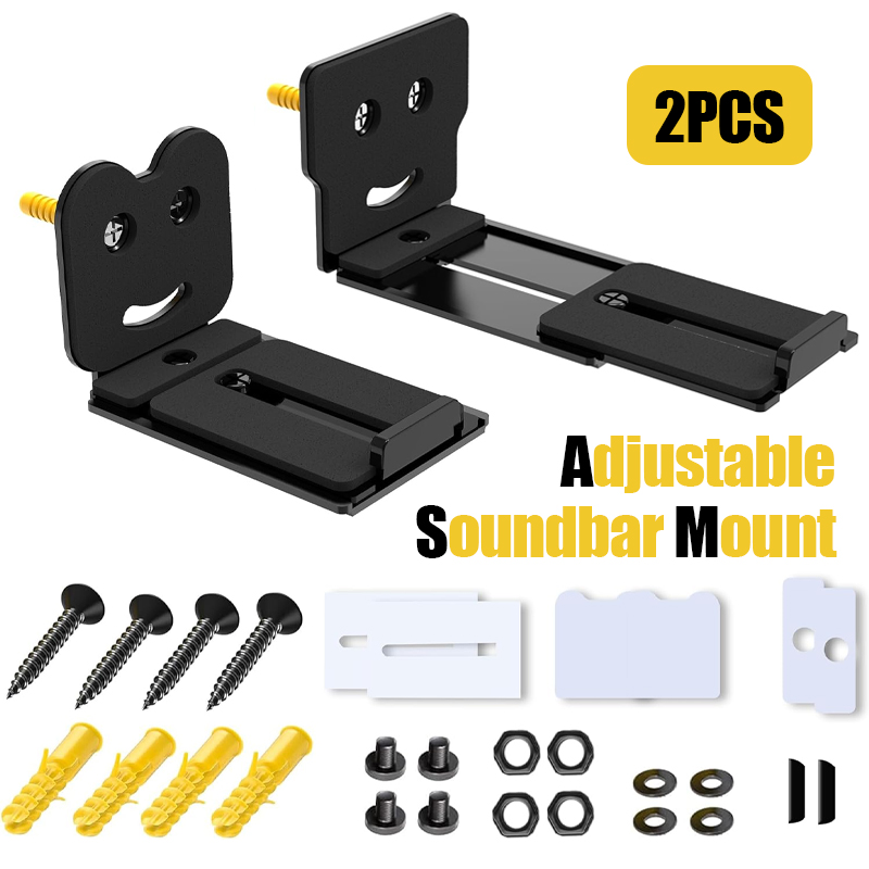 2PCS Adjustable Soundbar Mount - огляд і ціна Soundbar Wall Mount Bracket Universal