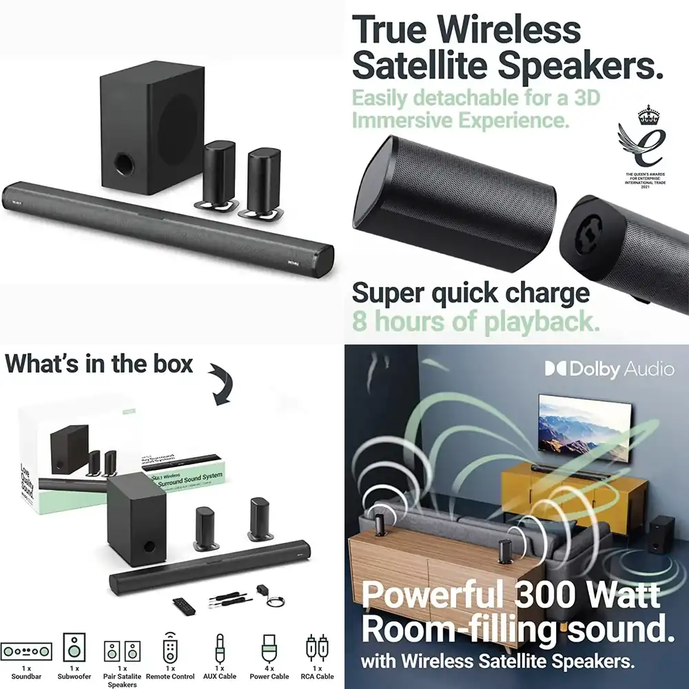 wireless speaker 5.1ch Detacha - огляд і ціна Soundbar With Wireless Subwoofer 5.1Ch