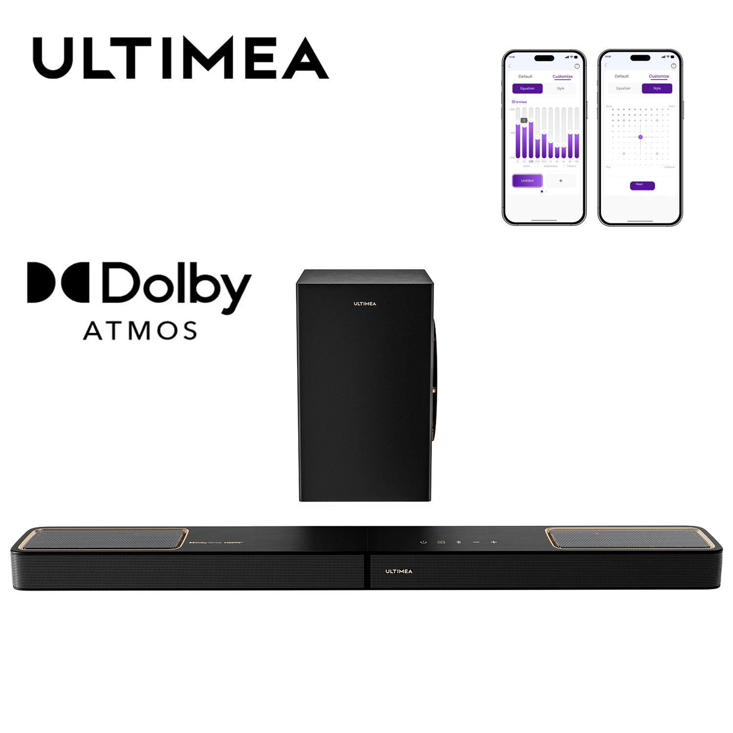ULTIMEA 3.1.2ch Soundbar with  - огляд і ціна Dolby Atmos Soundbar Hdmi Earc
