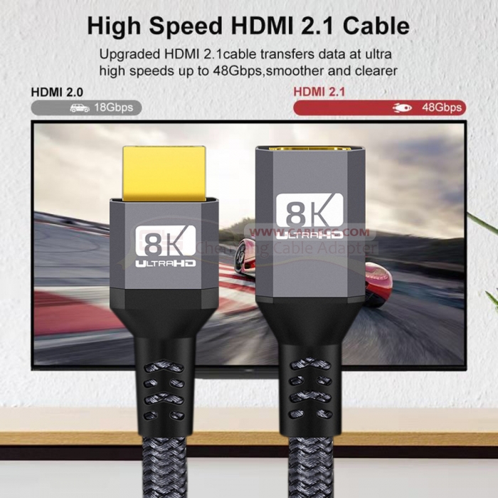 HDMI 2.1 Extension Cable 8K HD - огляд і ціна Hdmi 2.1 Cable 8K 60Hz 48Gbps Earc